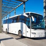 bus en route vers l'aéroport