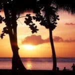 beau coucher de soleil en Guadeloupe