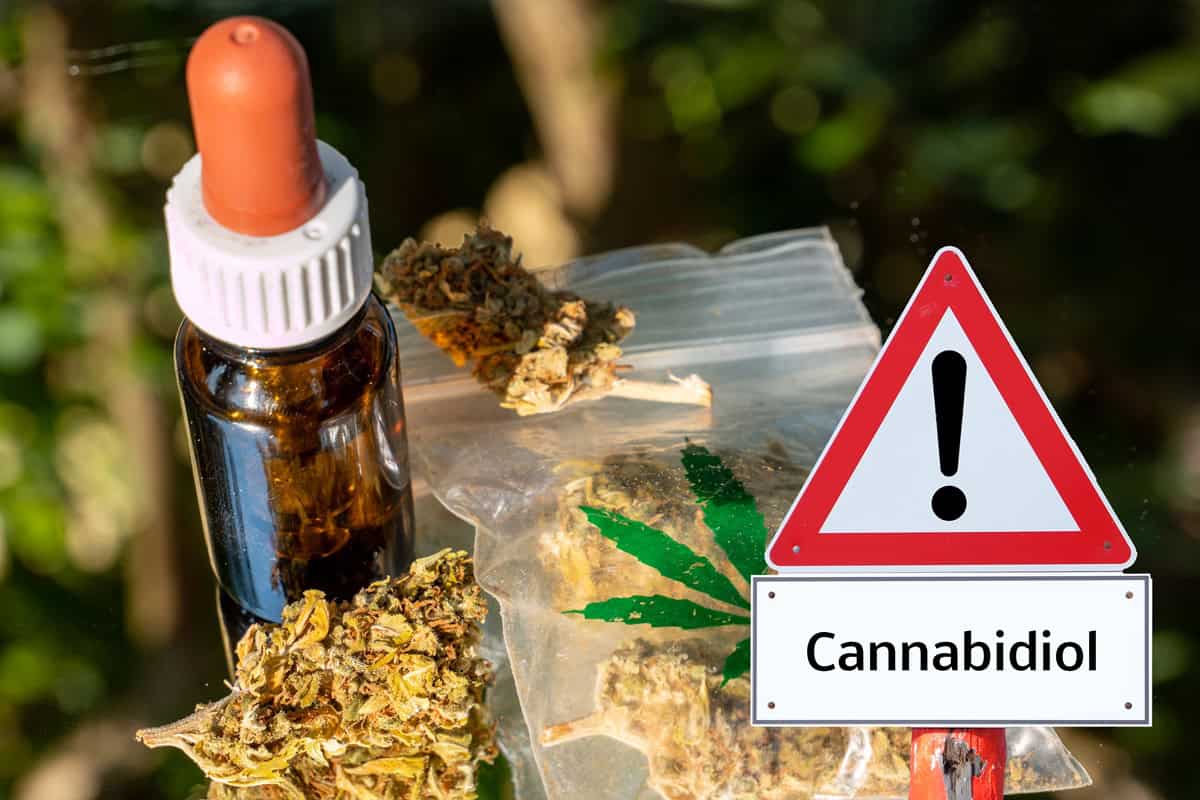bouteille d'huile de CBD