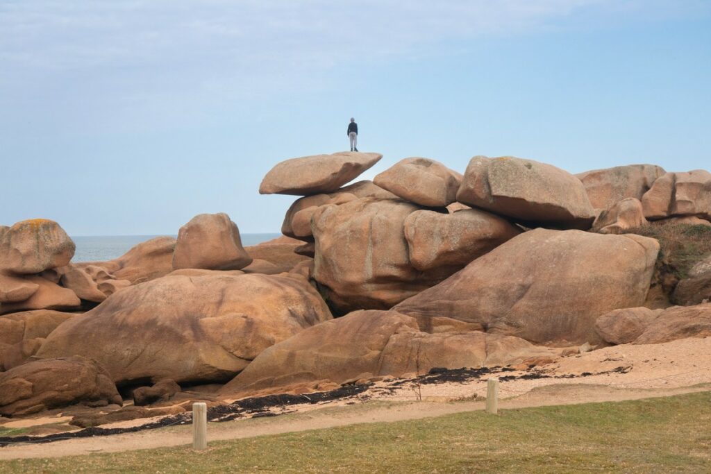 rochers de granit rose