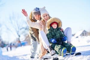 famille vacances d'hiver