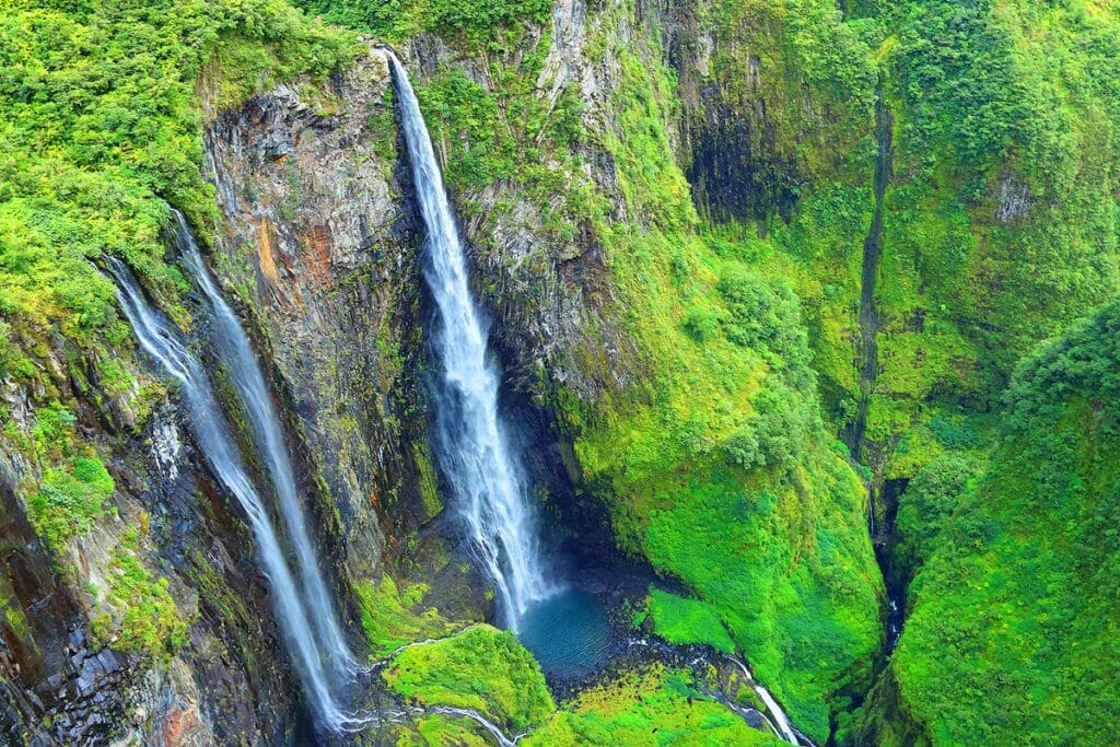 Cascades dans le cirque de Salazie