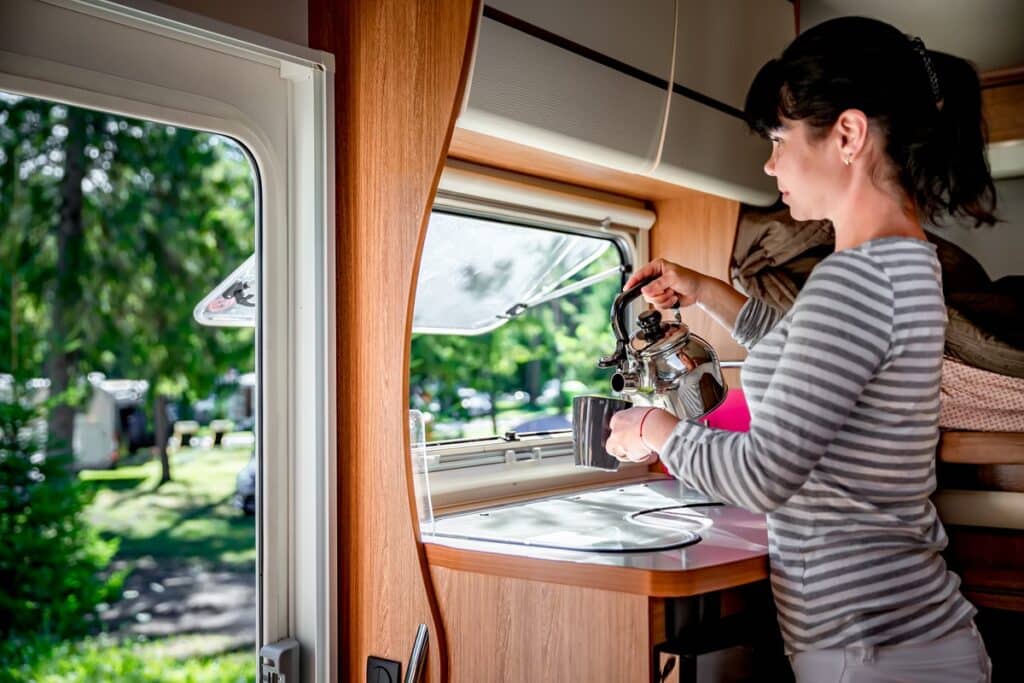 confort intérieur d'un camping-car