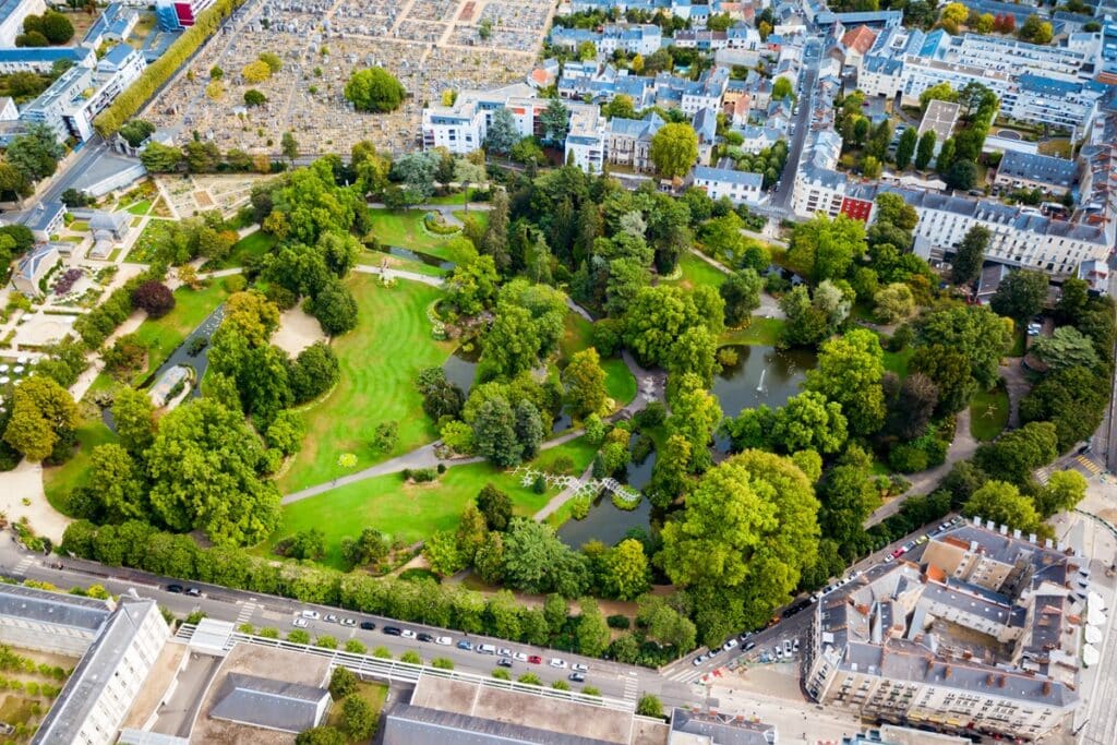 le jardin des plantes vu du ciel