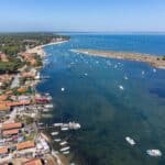 bassin d'arcachon vu depuis le ciel
