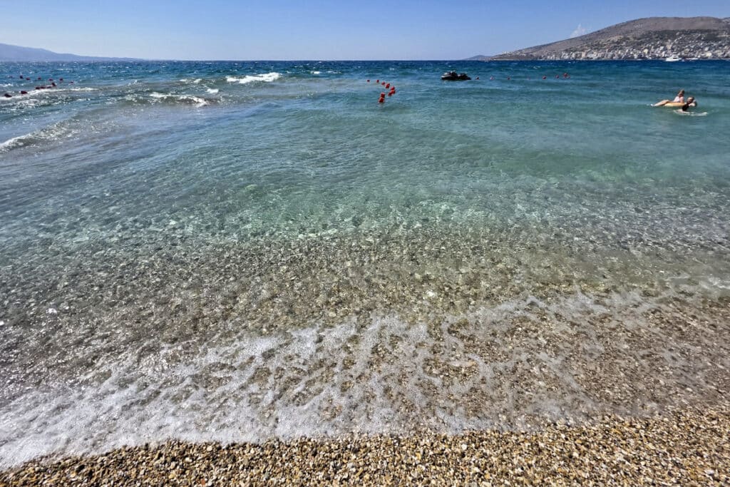 mango beach vue sur Corfou