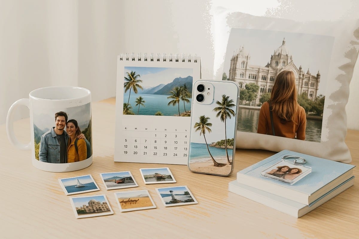 objets personnalisés avec des photos de voyage
