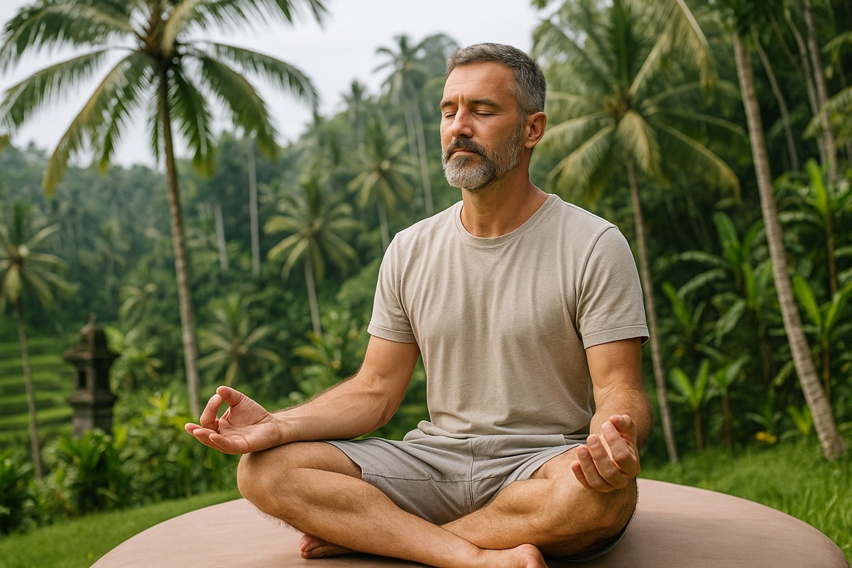 retraite homme à Bali