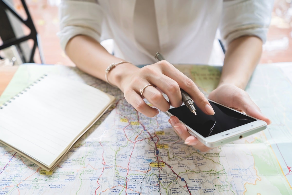 itinéraire voyage téléphone