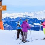 skieurs à la sation de ski de Méribel