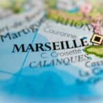 marseille sur une carte routière