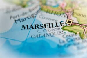 marseille sur une carte routière