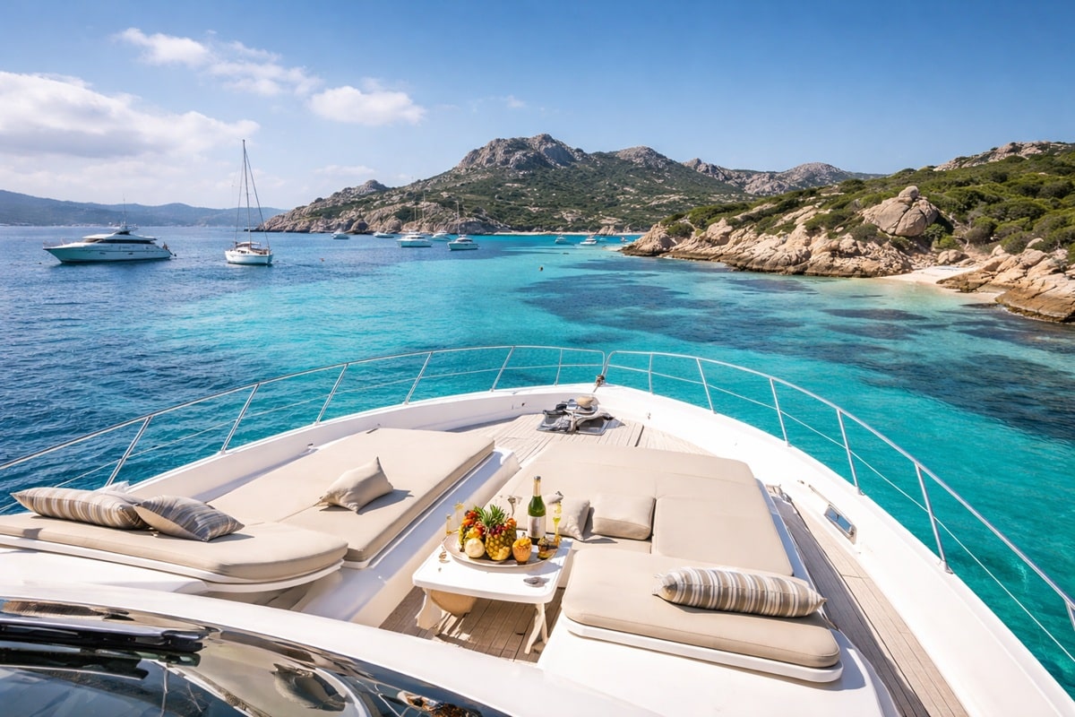 yacht en Sardaigne