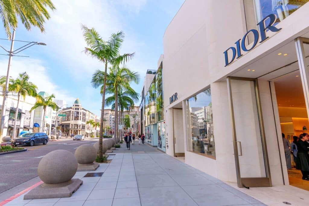 boutique Dior sur Rodeo Drive à Beverly Hills