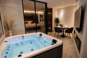 hébergement avec jacuzzi privatif