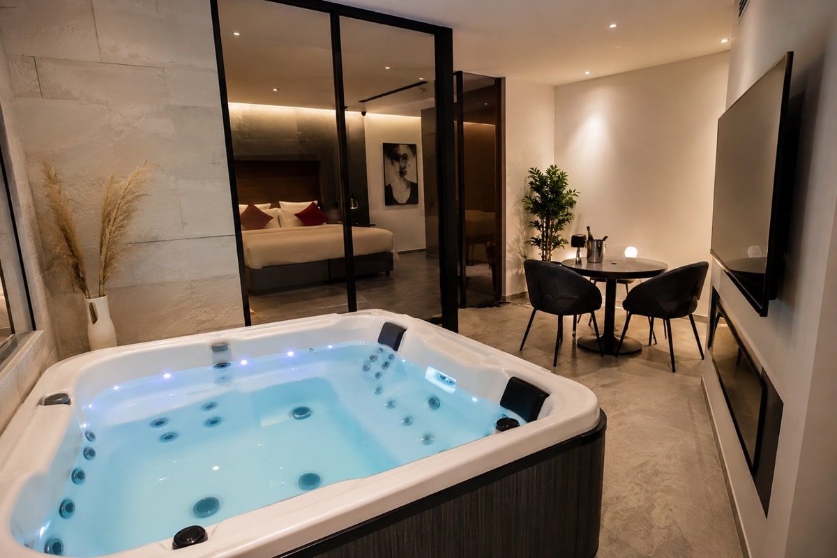 hébergement avec jacuzzi privatif