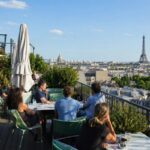 belle vue depuis un rooftop parisien