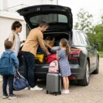 Préparatifs en famille pour le voyage