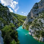 vue depuis les hauteurs sur les gorges du Verdon