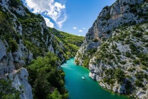 vue depuis les hauteurs sur les gorges du Verdon