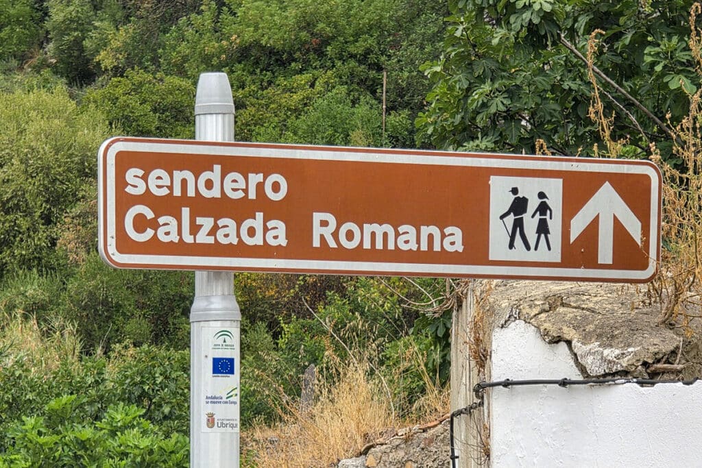 panneau sendero Calzada Romana