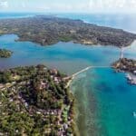 Vue aérienne de l'île de Sainte Marie
