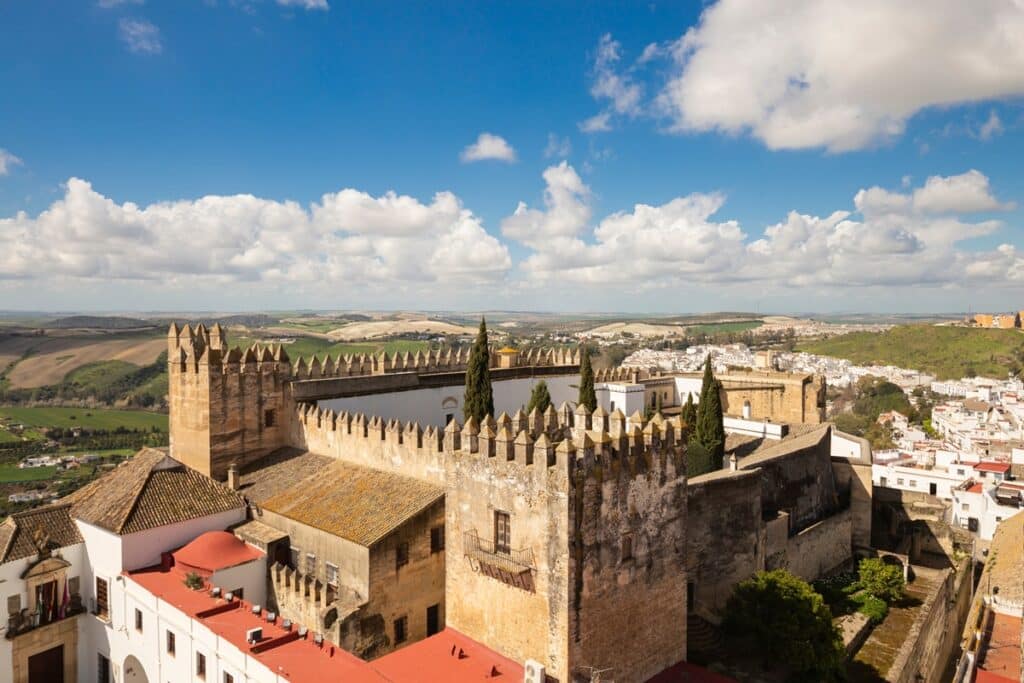 château d'Arcos vu depuis la tour de la basilique Santa María de la Asunción