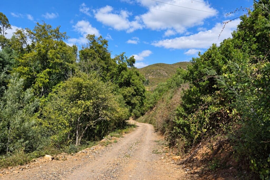 la piste vers Fonte Santa
