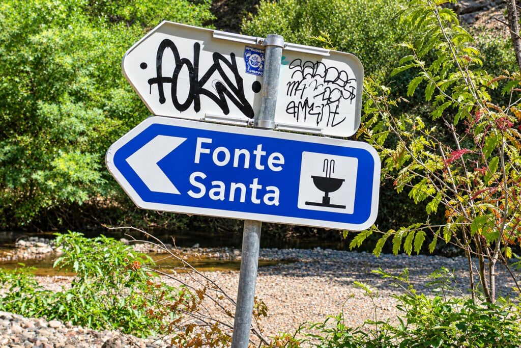 panneau Fonte Santa